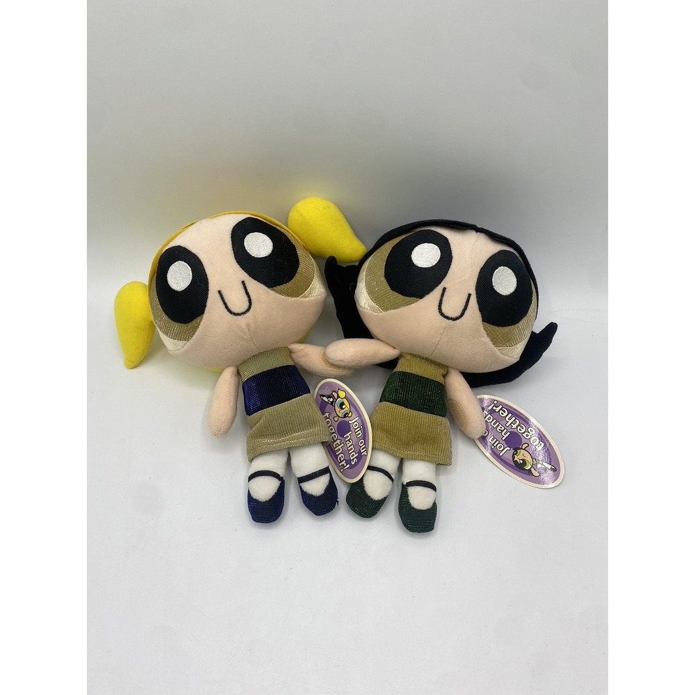Vintage 2000 Powerpuff Girls Bubbles Buttercup Plush Applause Cartoon Network